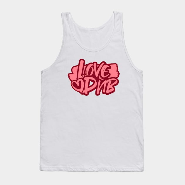 DNB - Love Heart (pink) Tank Top by DISCOTHREADZ 